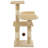 vidaXL Cat Tree Beige Particle board, Soft plush, Sisal rope Medium
