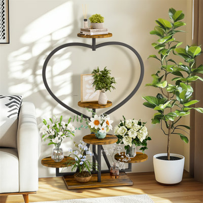 Darya 6-Tier Plant Stand Indoor Outdoor Metal Flower Display Rack