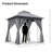 Yardgrace 8'x8' Soft-top Double-Roofed Steel Patio Gazebo-122431929