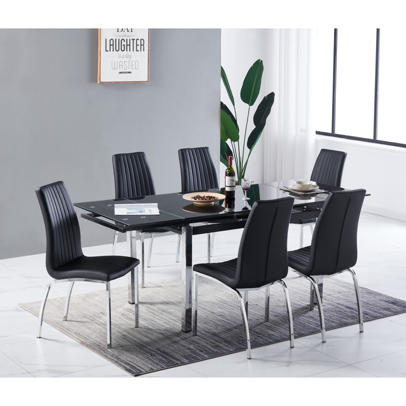 Harlingen Dining Set, Black 