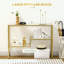 Console Mercer41 Gold, table de canapé en verre trempé de 39 po, table d'entrée étroite avec tablettes de rangement, cadre en acier pour le salon, couloir