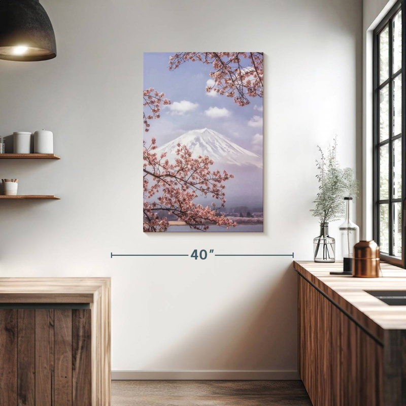 Alvord Mt. Fuji dans les cerisiers en fleurs, H 39 po x l 26 po