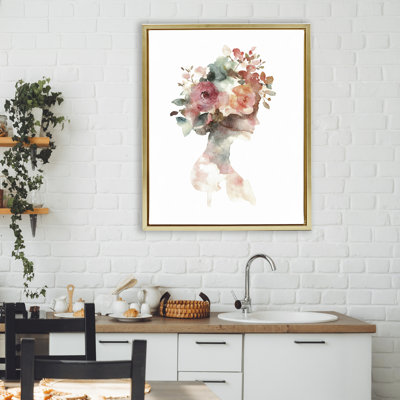 Cadre flottant floral, silhouette de rêve, design par Svetlana Aleynikova