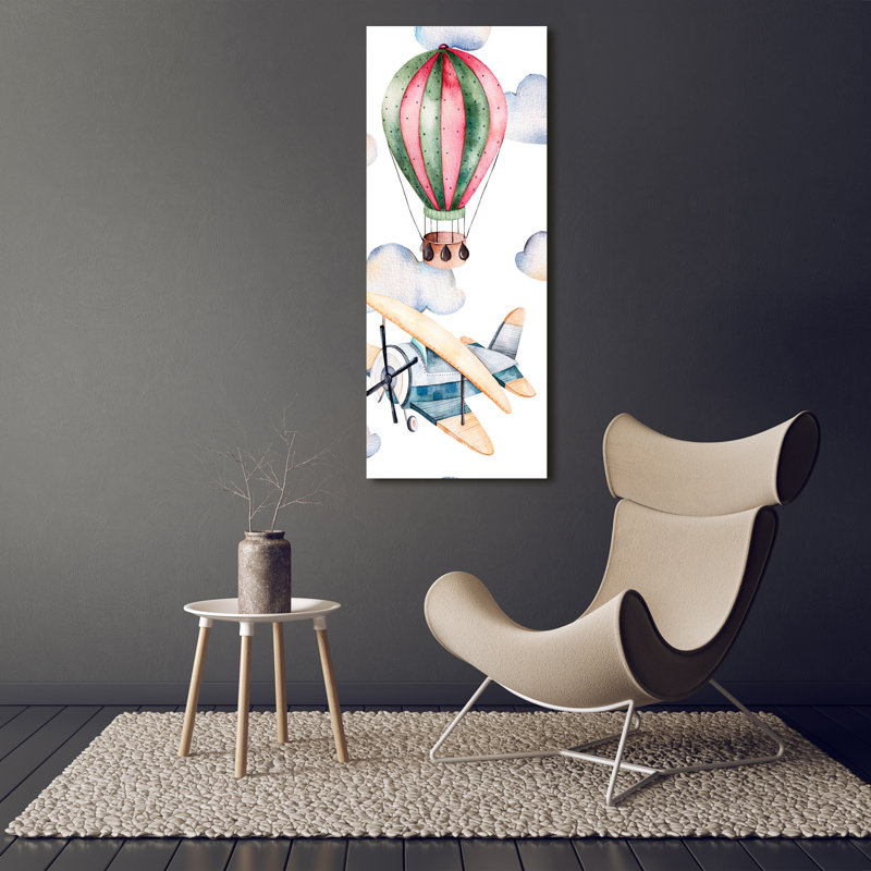 Balloons And Planes - Wrapped Canvas Print