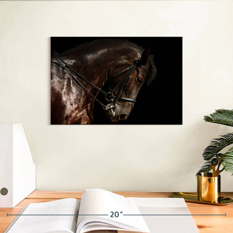 Brampt Bridled Horse, 8" H x 12" W