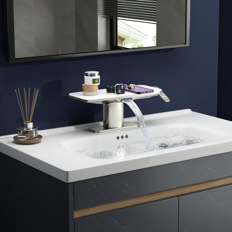 Single Handle Bathroom Faucet, Brushed Nickel