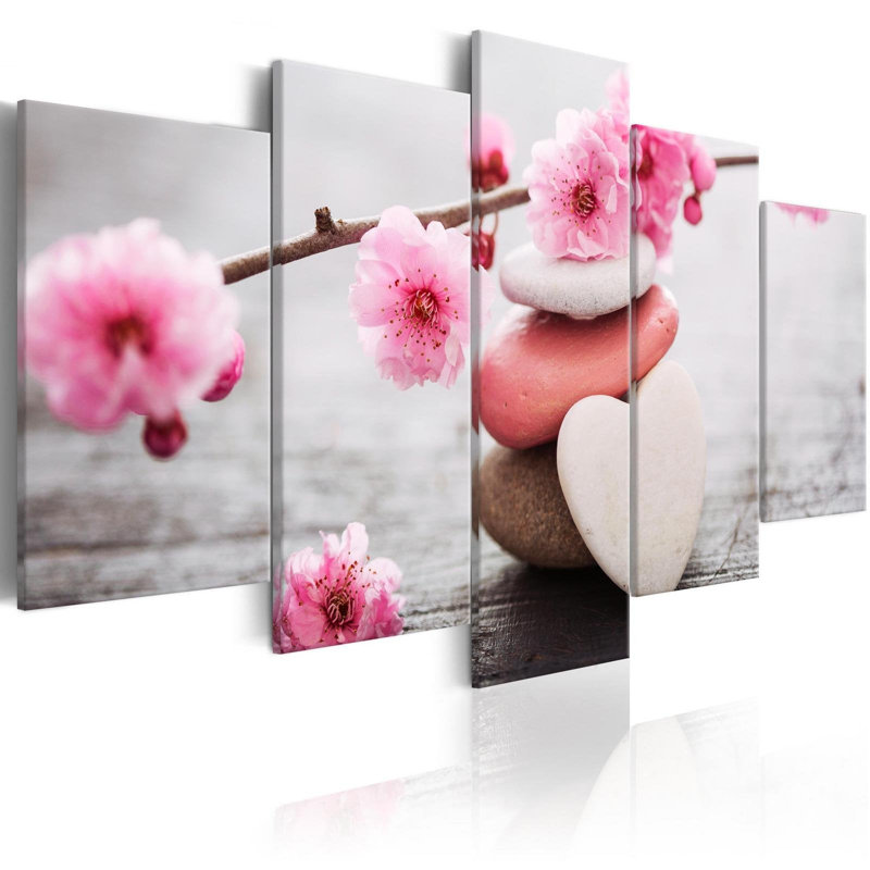 Ensemble de 5 impressions sur toile tendue, H 20 po x l 40 po x P 1 po