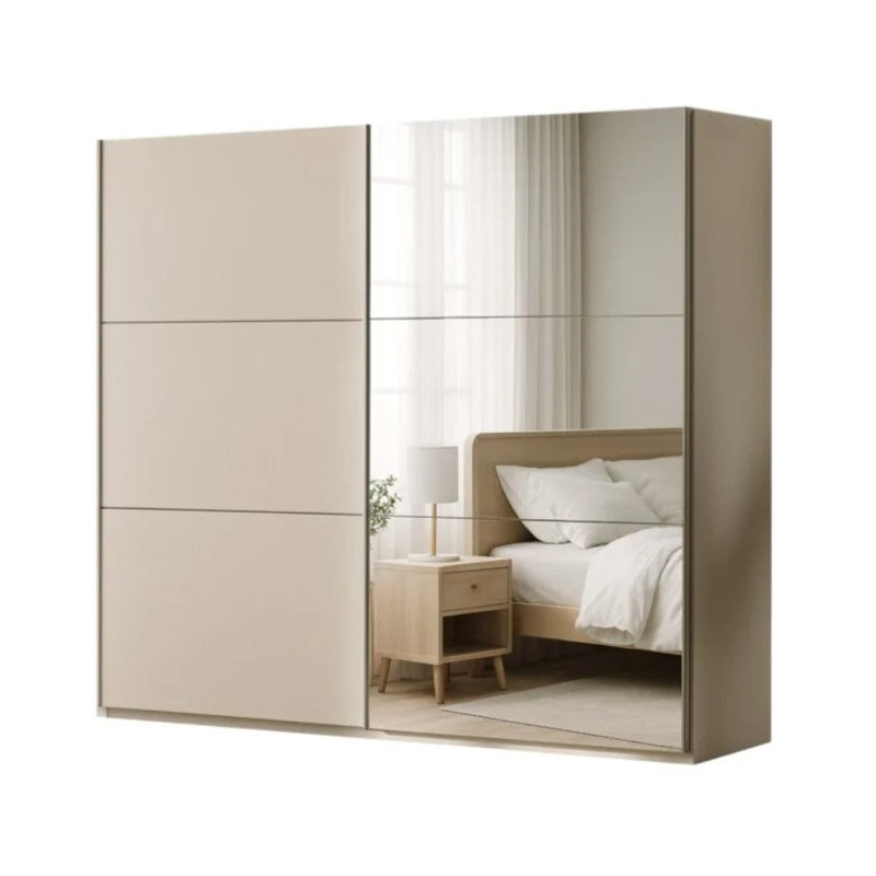 Manufactured Wood Wardrobe, Sand Beige