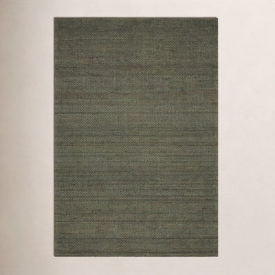 Abisai Green Hand-Woven Jute Rug