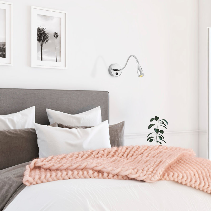 Modern Wall Lamp, Adjustable Height, 5.9 x 14.9 x 5.9 inches | Durable Metal Body, 1W Socket, IP20 Rated | Sleek Scandinavian Design for Home Decor, Glamorous Novelty Lighting | Perfect for Living Room, Bedroom, or Office Spaces