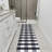 Homeline Non-Slip Rubberback Checkered Buffalo Plaid Indoor Runner Rug, Grayscale-752479671