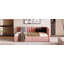 Lit de jour rembourré avec 2 tiroirs de rangement, structure de canapé-lit simple, aucun sommier nécessaire, tissu en lin-118022141