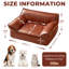 Canapé-lit en cuir brun pour animaux de compagnie de petite taille et de poids moyen de moins de 50 lb de 31,5 po Analogie-457896617