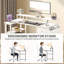 L-Shaped Computer Desk with Built-In Electrical Outlet-1121111477-1121555739