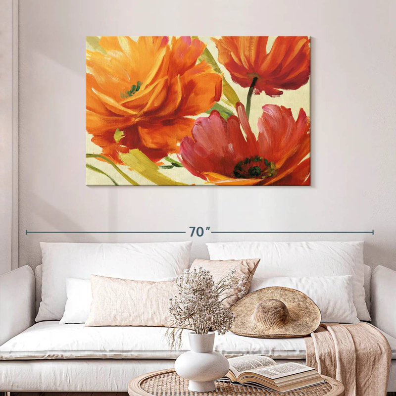 Fleurs flamboyantes Harnek, H 30 po x l 45 po