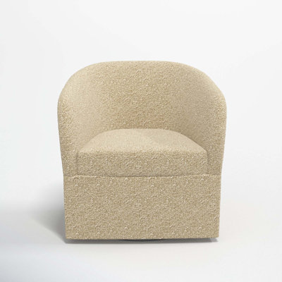 Lesia Upholstered Swivel Barrel Chair