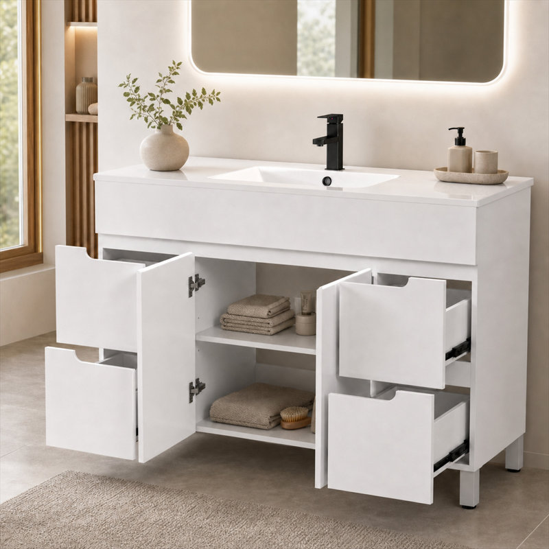 Meuble-lavabo autoportant standard simple Abaokoro
