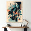 «Green Peach Elegance And Curve I - Minimalisme», art mural