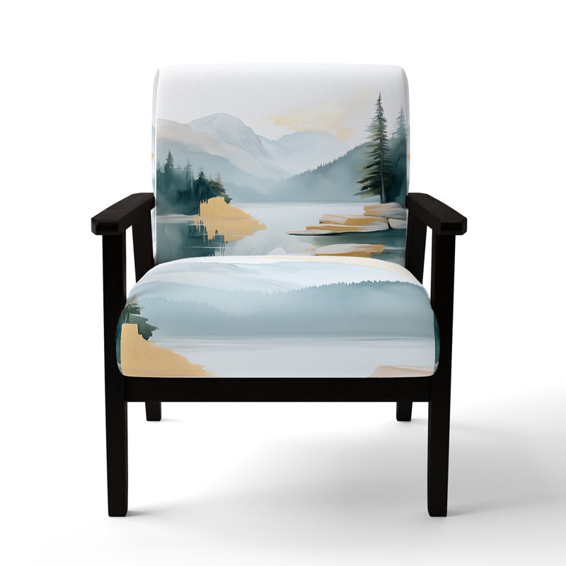 Fauteuil d'appoint Lake Mountains - Fauteuil Alpine Lake Ridge, Black Square Arms