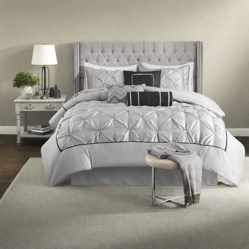 De literie pour grand lit, capitonnée en polyester, style maison moderne
