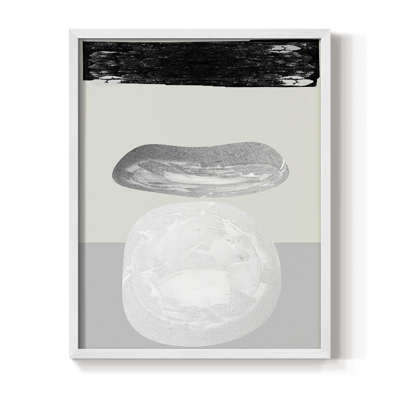 Eggy II Framed Print - Solid Wood, 10" H x 8" W, White