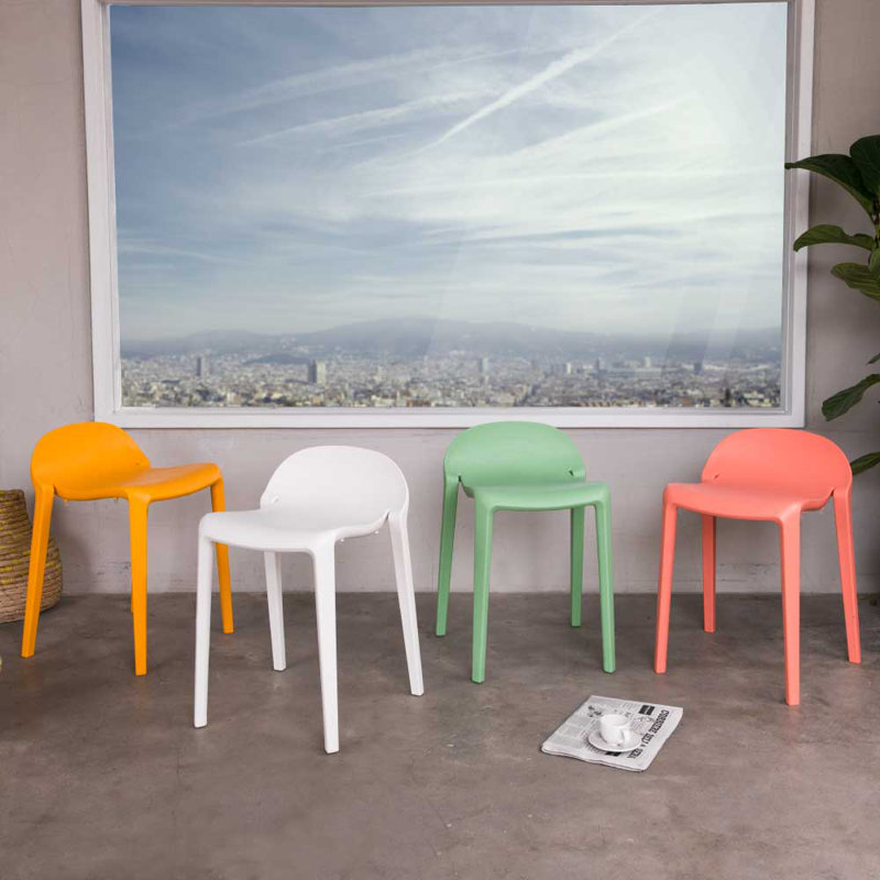 Tabouret bas 18,1 po Gardunio, Blanc