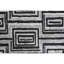 Tapis rectangulaire en laine / soie noué à la main gris / noir-75865042