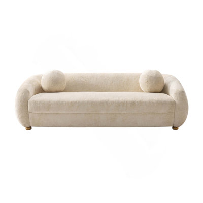 86" Chenille Sofa In Cream