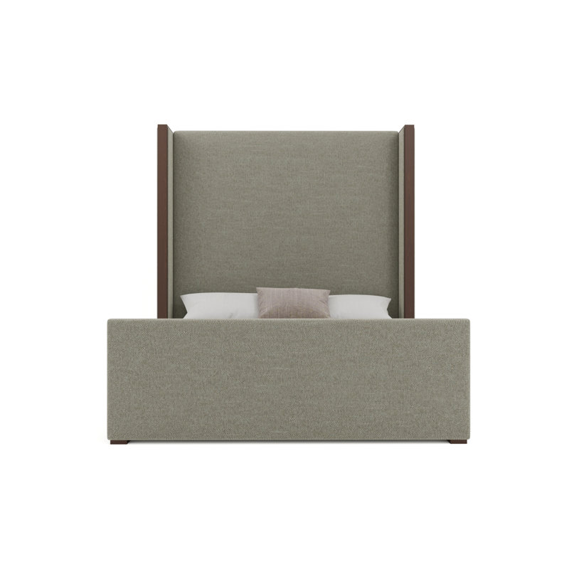 Lit haut de pied de lit Irenne Luxe, Grand lit, Latté lin