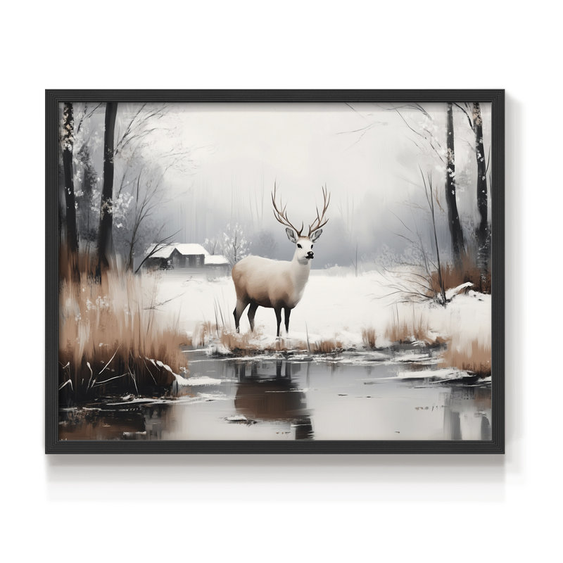 Art de Noël - DCCCLX - Reproduction encadrée - Restickable, H 8 po x l 10 po, Noir