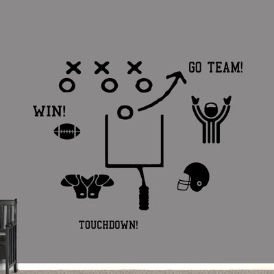 Décalcomanie murale ensemble de football Hedgepeth
