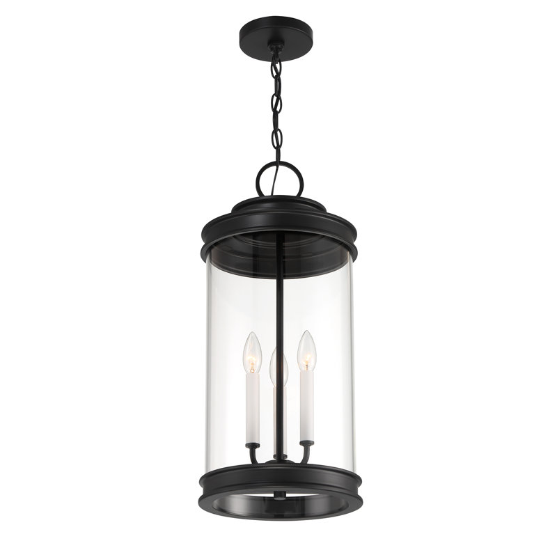 Lanterne suspendue d'extérieur 3 lumières en noir mat Savoy House Englewood