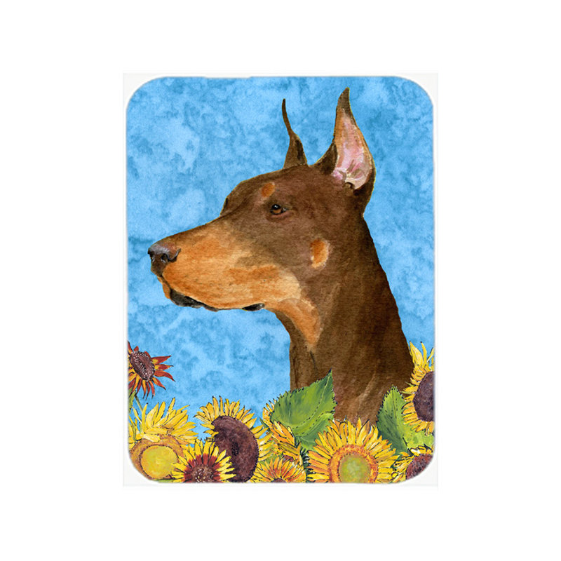 Planche à découper rectangulaire en verre doberman east urban home