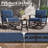 6-Piece Outdoor Patio  Furniture Aluminum Conversation Set Swivel&Glider Armchair With LP Fire Pit Table-204582080