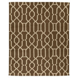 Flatweave Wool Area Rug in Espresso