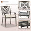 Chaise de patio empilable avec coussin-84938656