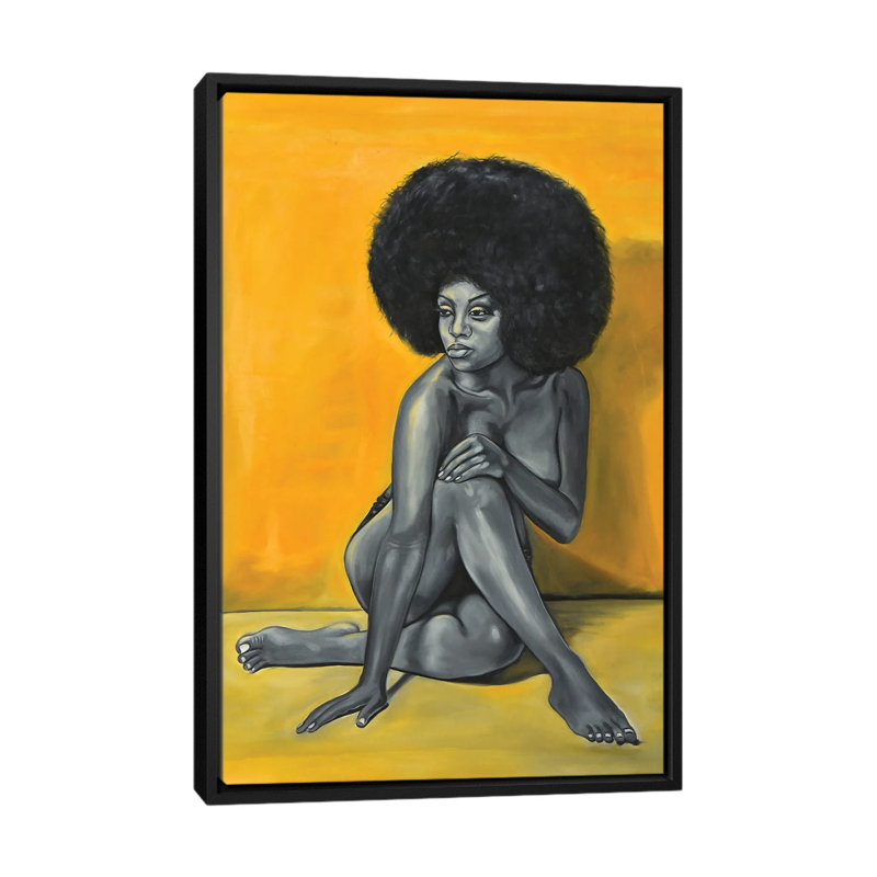«Black Essence» par Damola Ayegbayo - Toile tendue, estampe numérique sur toile tendue, H 26 po x l 18 po x 1,5 po