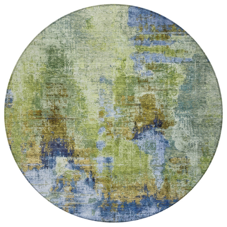 Machine Washable Indoor/Outdoor Efimenko ACN2300 Abstract Rug