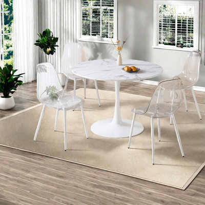 Modern Dining Table Sets(must Include Both Table And Chair), Mdf Marble Home