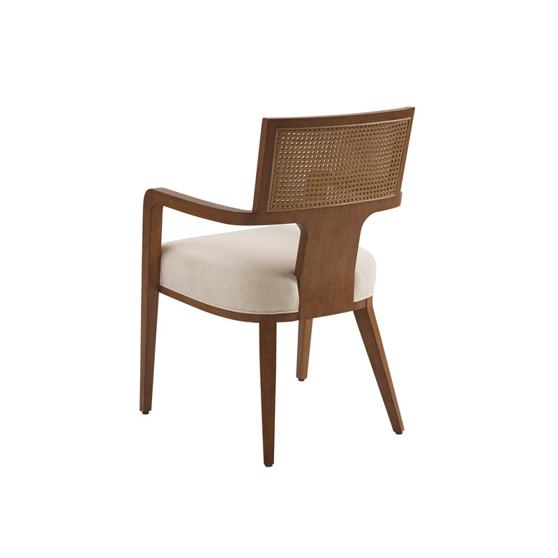 La Costa Upholstered Arm Chair, White/Ivory