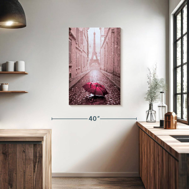 Lilie rose Paris Alley, H 36 po x l 24 po