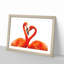 Two Loving Flamingos - Picture Frame Graphic Art Print-56734599-56734601