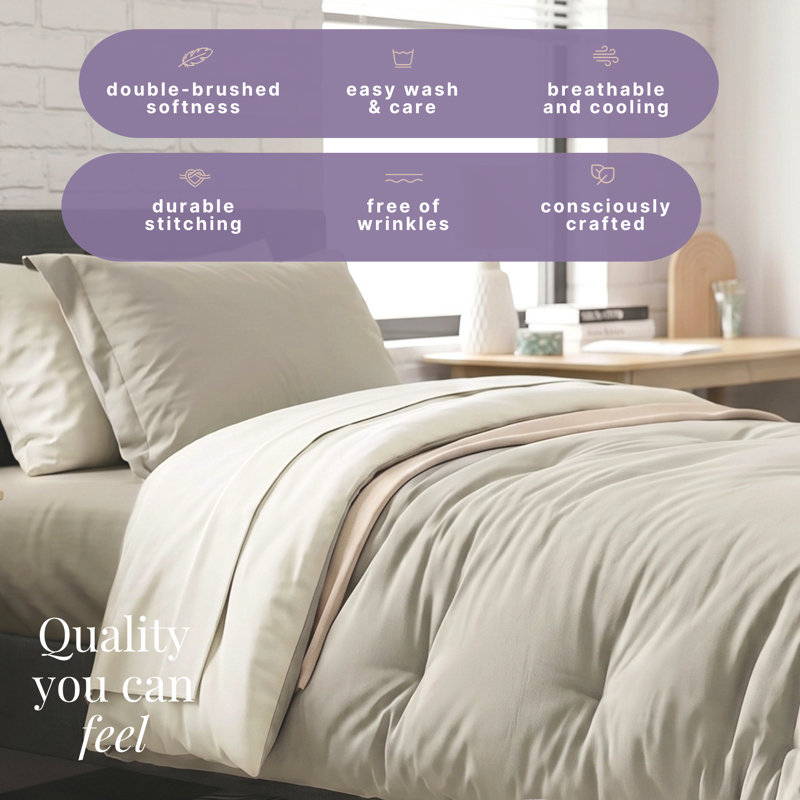 Back to College Kit, Twin xl Bed in a Bag With College Essentials & Cooling Pillows, Linen