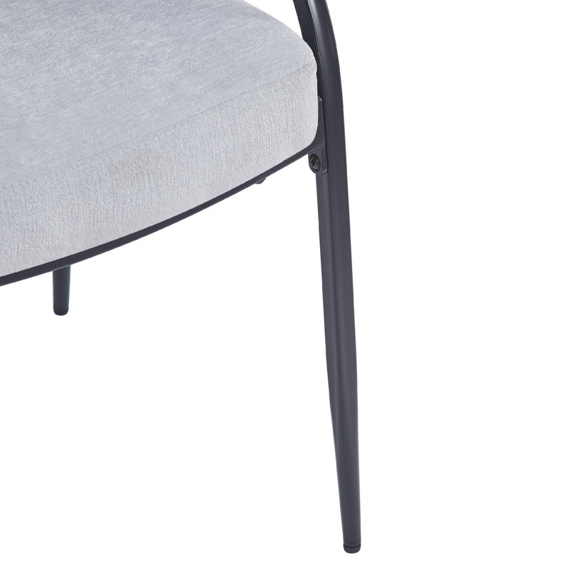 Chaises de salle à manger rembourrées avec pieds en métal (ensemble de 2)