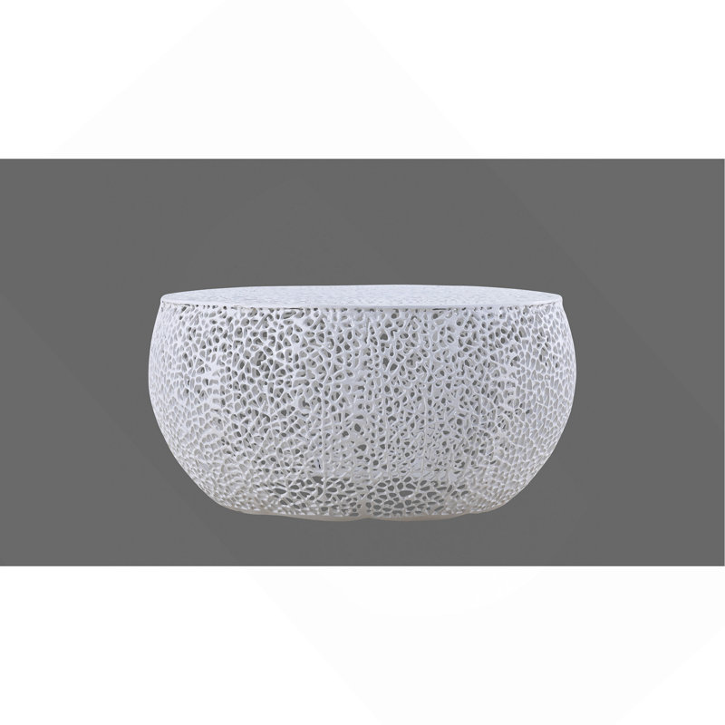 Table basse ronde blanche, Blanc