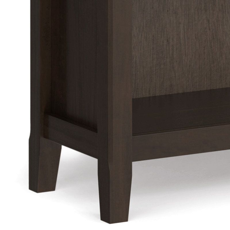 Bibliothèque 36 pouces en bois massif brun Hickory
