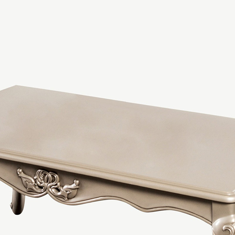 Table basse style traditionnel 1pc, Champagne, H 19 po x L 48 po x l 28 po