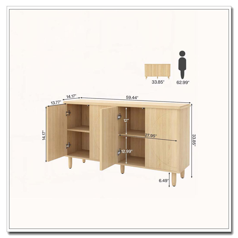 Buffet 4 portes avec rangement