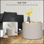 Table basse ronde avec repose-pieds avec plateau rabattable