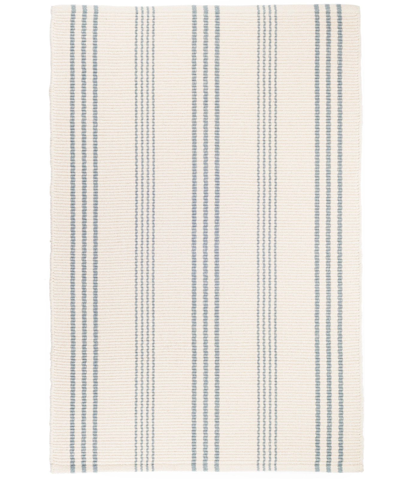 Swedish Stripe Handwoven Cotton Rug, Rectangle 5' x 8'